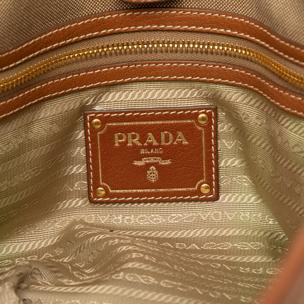 Pre-Loved Prada Canvas Canapa Logo Convertible Tote - Picture 5 of 8